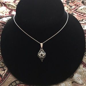 Sterling Silver Aventurine Pentacle Pendant